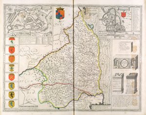 Mapa, de, northumberland, de, &39;The, teatro, de, a, império, de, grande, britaine&39;, 1611-12